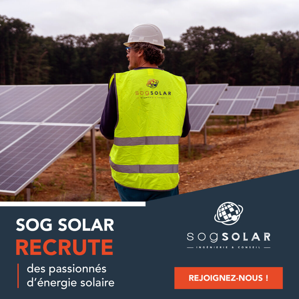 SOG SOLAR recrute des ingénieurs, un dessinateur, des chefs de projet...