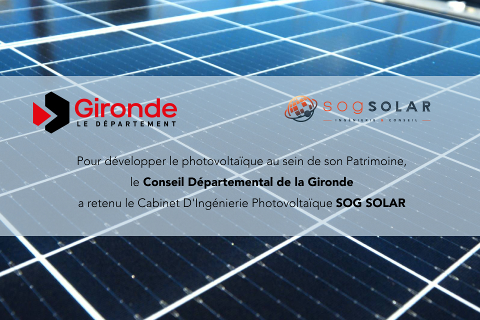 Conseil Département Gironde et SOG SOLAR